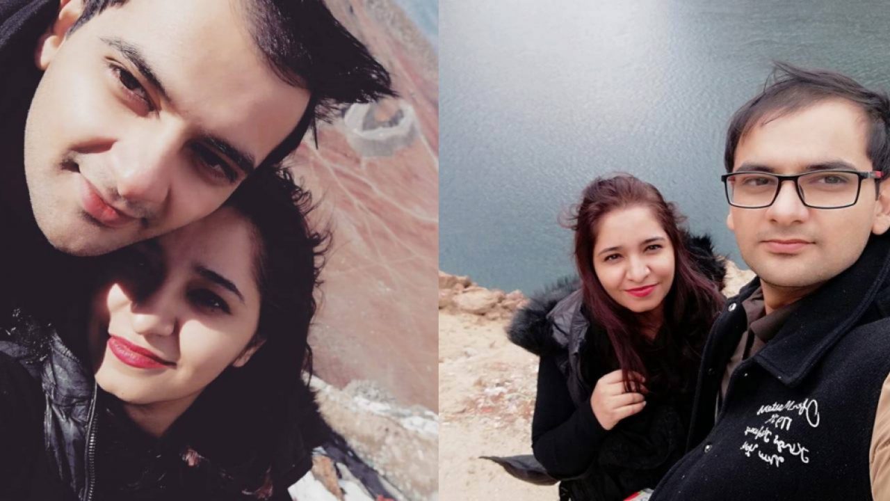 pakistani couple selfie talk