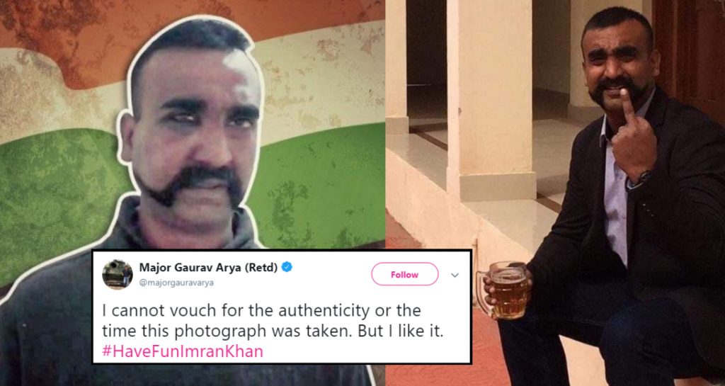 Indians Are Making This Photo Of Abhinandan Showing A 'Middle-Finger' Go Viral But Here's What They're Hiding - Parhlo.com