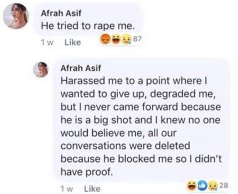 Afrah Asif Facebook Account 