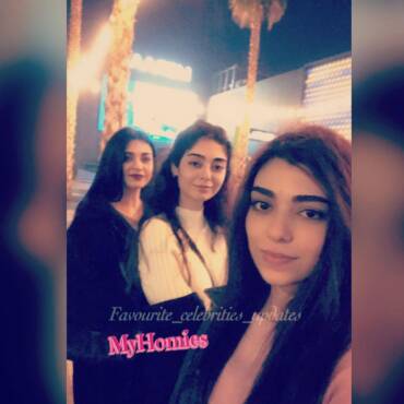 Sarah Khan with her sister Aisha Khan