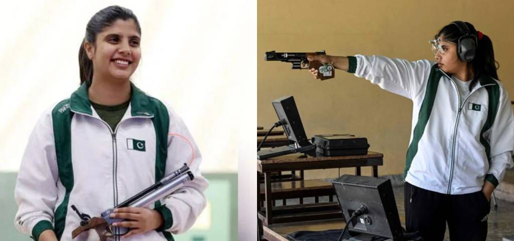 Kishmala Talat Pakistan's First Women Aim Gold Medal in Shooting. Aims to establish her name in the Paris Olympics 2024